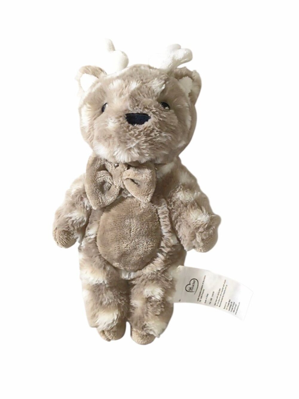2021 Little Miracles Costco Fawn Deer Bow Tie Gray Lovey Plush Stuffed Toy 12"
